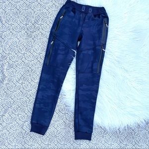 Boys RK7 Navy Blue Camo Jogger Pants 8